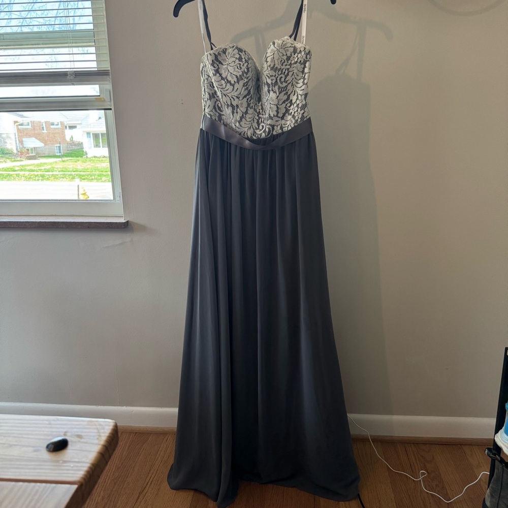 DaVinci Bridesmaids Gown with Lace Bodice